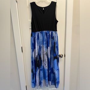 APT. 9 Petite XL Blue Black White Dress Maxi